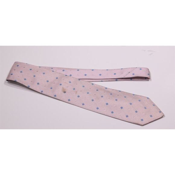 Drake's London Pink Woven Knit Silk Handmade England Necktie Tie - Picture 2 of 8